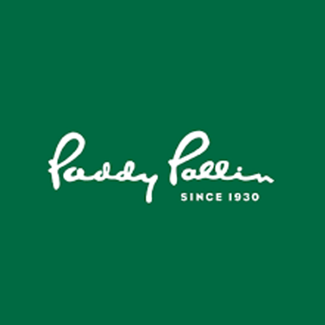 Paddy Pallin logo on a green background